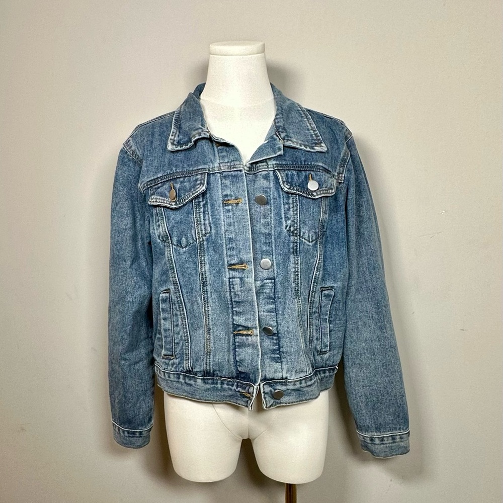 SHEIN Classic Blue Denim Jacket
